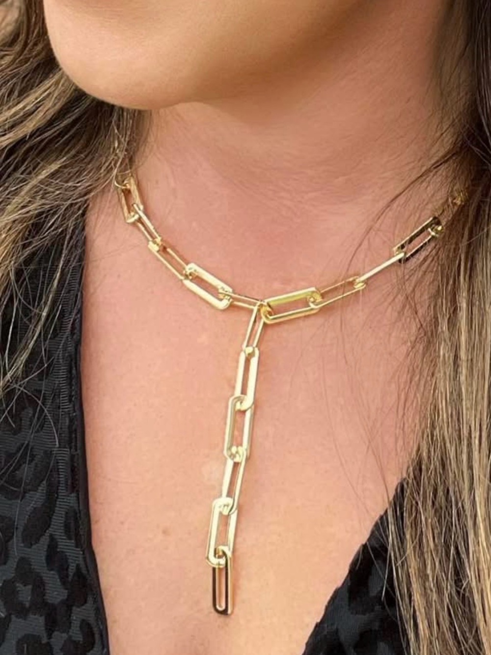 Park Lane “COLLINS” Gold Link Y Necklace